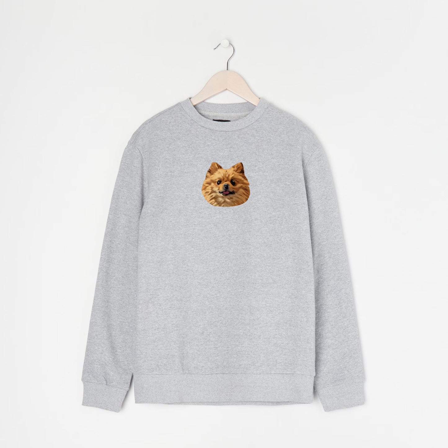 Džemperis su animuota augintinio nuotrauka | pilkas