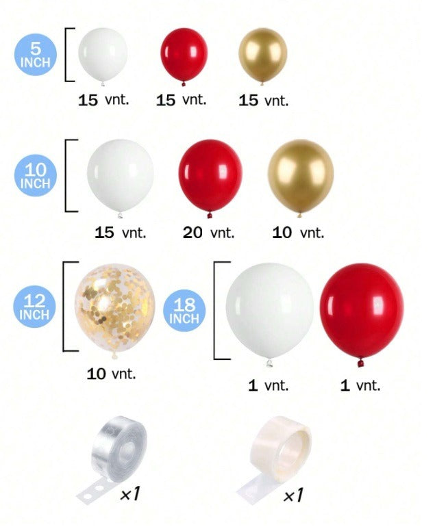 Balionų rinkinys 104vnt.