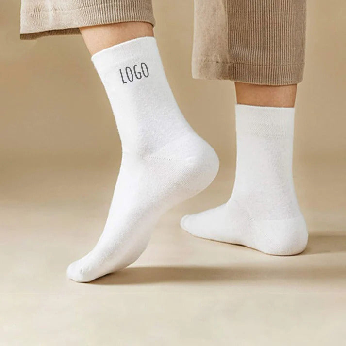 Kojinės su logotipu baltos