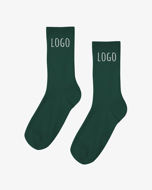 Kojinės su logotipu žalios