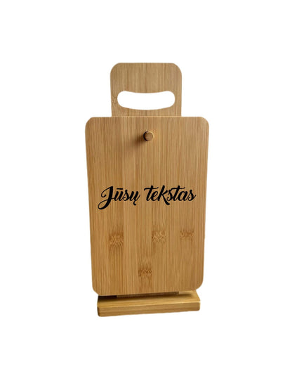 Pjaustymo lentelių (2 vnt.) rinkinys su stovu su pasirinktu tekstu