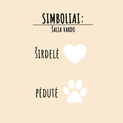 Pakabukas šunims ir katėms su graviruotu vardu