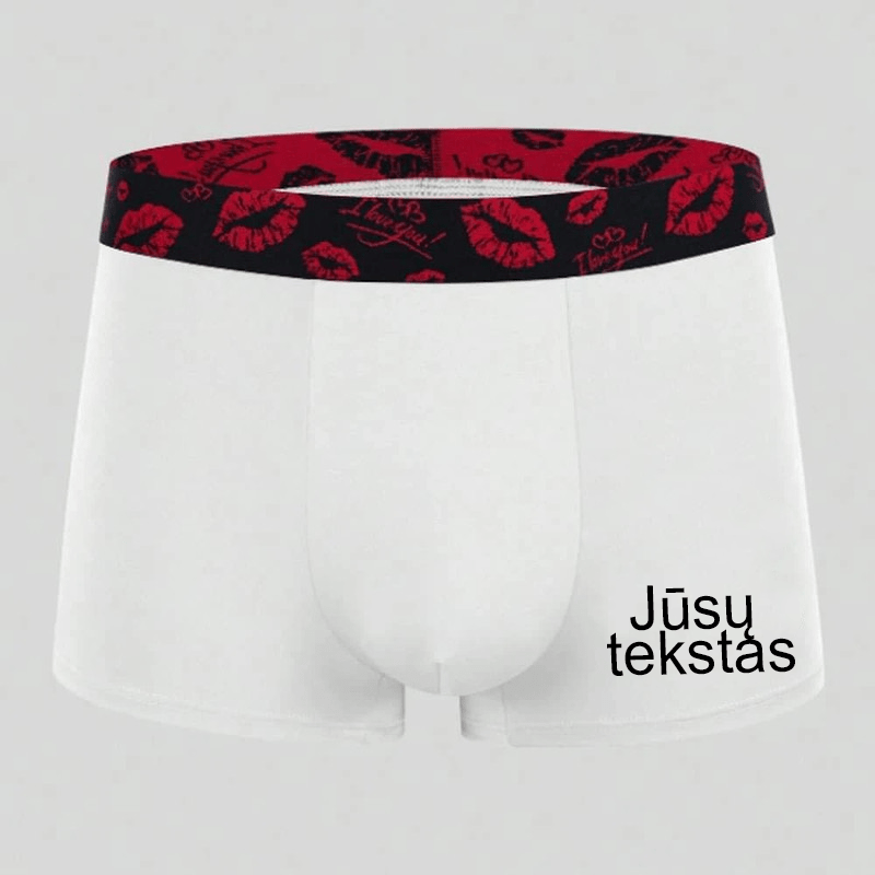 Vyriški apatiniai su tekstu